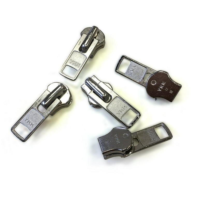 YKK #10 Metal Short Tab Slider Zipper Pull Hardware Gilt - 5 Pack