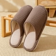 thumbnail image 2 of Kilaqueen Comfy Indoor Scuff Slippers for Women and Men, Memory Foam Slip On Cotton Slippers Cozy Winter Warm Slippers Soft Terry Cloth Breathable House Shoes, 2 of 5