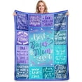 thumbnail image 2 of Bonus Mom Gifts, Best Bonus Mom Ever Gifts, Bonus Mom Gifts from Daughter Son, Bonus Mom Birthday Gifts, Birthday Gifts for Stepmom, Step Mom Gifts Throw Blanket 50"x60", 2 of 6