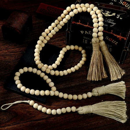 6 Pieces Wood Beads Garland With Tassels Rustic Wooden Bead Garlands Farmhouse Wall Hanging Decor For Home Decoration Canada - Home Decor Wooden Beads 6 Pieces Wood Beads Garland With Tassels Rustic Wooden Bead Garlands Farmhouse Wall Hanging Decor For Home Decoration Canada - Home Decor Wooden Beads
