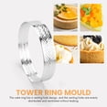 thumbnail image 4 of 6 Pcs Mini Tart Ring Stainless Steel Tartlet Mold Circle Cutter Pie Ring Heat-Resistant Perforated Cake Mousse Molds, 4 of 8