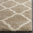 thumbnail image 3 of SAFAVIEH Hudson Aline Plush Geometric Shag Runner Rug, Beige/Ivory, 2'3" x 12', 3 of 6