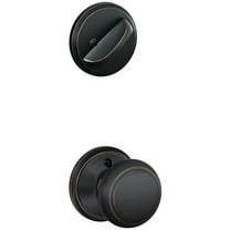 Schlage F59 AND 716 Andover Interior Knob with Deadbolt, Aged Bronze (Interior Half Only)