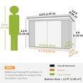 thumbnail image 3 of Outsunny 5' x 3' Metal Garden Storage Shed Tool House with Double Doors, 3 of 10