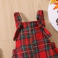 thumbnail image 4 of MuZeFu Kids Rompers Clearance Toddler Baby Girl Lattice Print Jumpsuits Printing Strap Romper Pants, 4 of 9