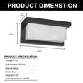 thumbnail image 6 of Modern Wall Sconce Lights, 30W 3000K Black Anti-Rust Matte Wall Mount Lighting，Waterproof LED Porch Patio Wall Lamp for Outdoor and Indoor Garage Hallway Garden, 6 of 6