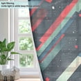 thumbnail image 4 of Yayeee Window Curtains Set of 2 for Living Room Light Filtering 63"x42", Stars Abstract Lines, 4 of 7