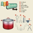 thumbnail image 2 of CONCORD 20 Quart Stainless Steel Canning Pot Set. Includes Canning Rack, Tongs, Jar Lifter, Funnel, Wrench, Lid Lifter, Mixer/Measurer (Induction Compatible) Ruby, 2 of 8