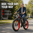 thumbnail image 6 of EOEOTWO 26" All-Terrain Fat Tire Electric Mountain Bike for Adults, 750W Motor, 28 MPH, 48V 15Ah Battery, 60-Mile Range, UL 2849 Certified, 6 of 13
