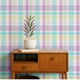 thumbnail image 2 of S4Sassy Check Print Wallpaper - Pink Wall Covering, 25" X 120" Self-Adhesive Textured Vinyl Walls Paper, Decorative Wallwrap, Easy Diy Walls Covering For Bedroom, Living Room, Living Space, 2 of 9