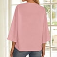thumbnail image 3 of MAIHAN Cotton V Neck T Shirts Women Casual Summer Boho Tops Solid Color Flowy Tops Loose Fit Cute Basic Spring Fashion Outfits 2026, 3 of 6
