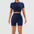 thumbnail image 2 of Two Piece Workout Sets for Women Workout Sets for Women Summer Outfits Running Set Cute Workout Sets Active Sets Double Layer Sports Bra Pilates Outfit Lounge Set Gym Sets, 2 of 4