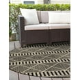 thumbnail image 3 of Unique Loom Outdoor Trellis Collection Area Rug - Dalyan (7' 10" Round Black/Natural), 3 of 9