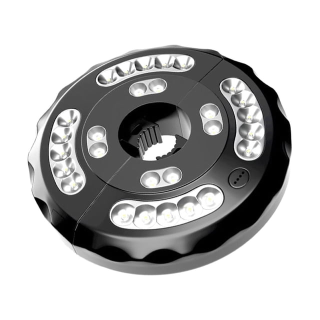 Ounissouiy La luz LED negra para paraguas ilumina las luces de poste de paraguas inalámbricas y con energía solar para exteriores Iluminación y accesorios