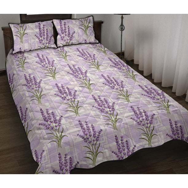 Juego de Cama Colcha Tema Lavanda
