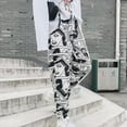 thumbnail image 7 of Cartoon Print Drawstring Elastic Waist Long Hip Hop Pants, 7 of 7