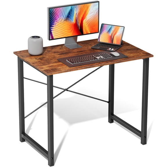 All-in-One Computer Desk, 44-63 Inch Sturdy Wood Office Desk for Home Office, Gaming & Study, Modern Writing Table