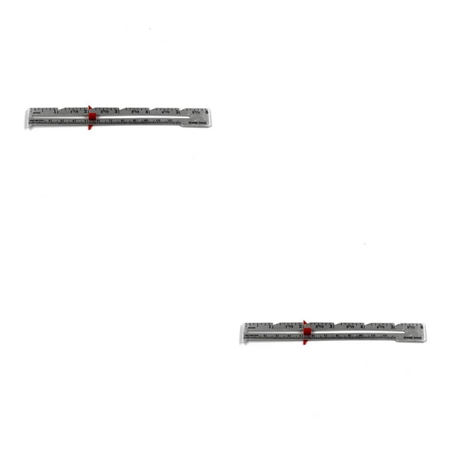 Injueey Regla de costura, regla de aluminio para manualidades, medición precisa, reglas de acolchado convenientes altamente pulidas para Plata 2piezas