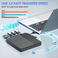 thumbnail image 3 of Unidad Externa de Blu-Ray 7 en 1, Compatible con Discos R/W, Reproductor de DVD y CD, Grabadora Portátil USB 3.0 con Ranura para Tarjeta SD/TF., 3 of 5