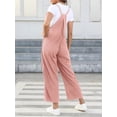 thumbnail image 4 of Surakey Overalls Jumpsuits for Women Sleeveless One Piece Rompers Straight Leg Pant Lounge Baggy Trousers Playsuit With Pockets, 4 of 6