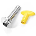thumbnail image 3 of Herramienta de cocina fácil Acero inoxidable Fruta Piña Peeler Corer Slicer Cutter Adepaton SNFLD668, 3 of 9