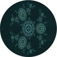 thumbnail image 1 of Ahgly Company Machine Washable Indoor Square Transitional Night Black Area Rugs, 3' Square, 1 of 7