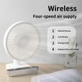 thumbnail image 3 of Amdohai Summer Shake Head Fan Digital Display Reminder USB Convenient Charging Ultra Silent Mini Desktop Fan, 3 of 8