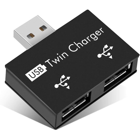 Mini Adaptateur Hub Usb 2.0 2 Ports, Petit Séparateur Usb Mâle vers 2 Femelles Adaptateur Hub de Données Portable pour Ordinateurs Portables de Bureau Clés Usb Synchronisation de Données