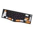 thumbnail image 4 of Teclado mecánico para juegos Hugo PBT Keycap RGB LED retroiluminado ergonómico portátil Luz inferior negra, 4 of 9