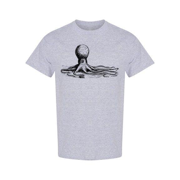 Vintage Octopus Graphic T-Shirt Men -Image by Shutterstock, Male Medium