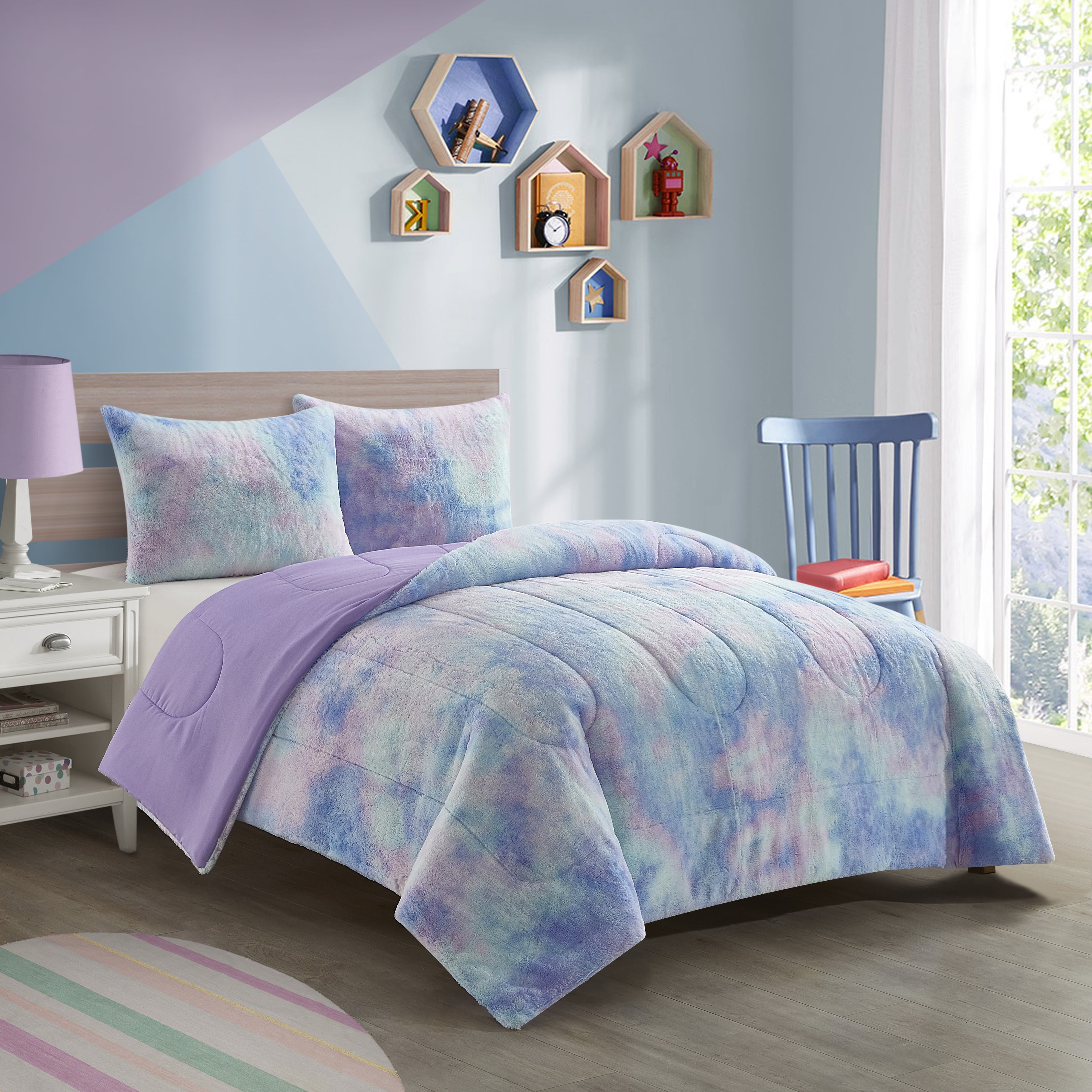 Pop Shop Laila Watercolor Bed in a Bag Queen Purple