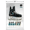 thumbnail image 3 of NHL San Jose Sharks - Drip Skate 21 Wall Poster with Magnetic Frame, 22.375" x 34", 3 of 5