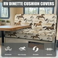 thumbnail image 4 of XYZCANDO Horse RV Dinette Cushion Covers Stylish Camper Decor Universal Cushion Covers for Couches and Sofas Bench Seat Cover Washable Sofa Slip Covers for 2 Seat Cushion Couch Brown, 4 of 7