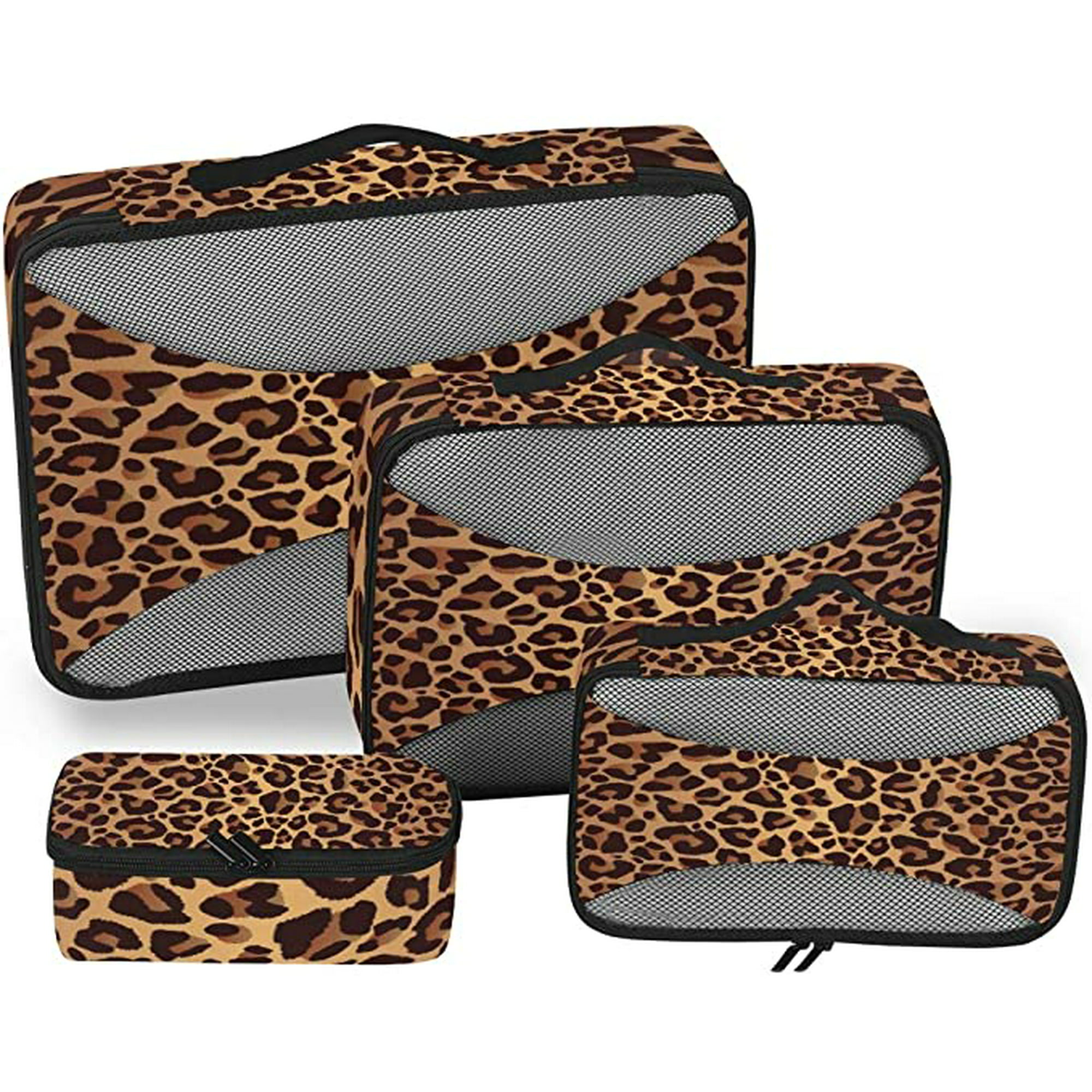 Travel Packing Cubes 4 Set Leopard Animal Skin Print, Carry on Luggage  Organizer Bags Mesh, Storage Pouch Accessories for Suitcase Backpacks |  Walmart Canada