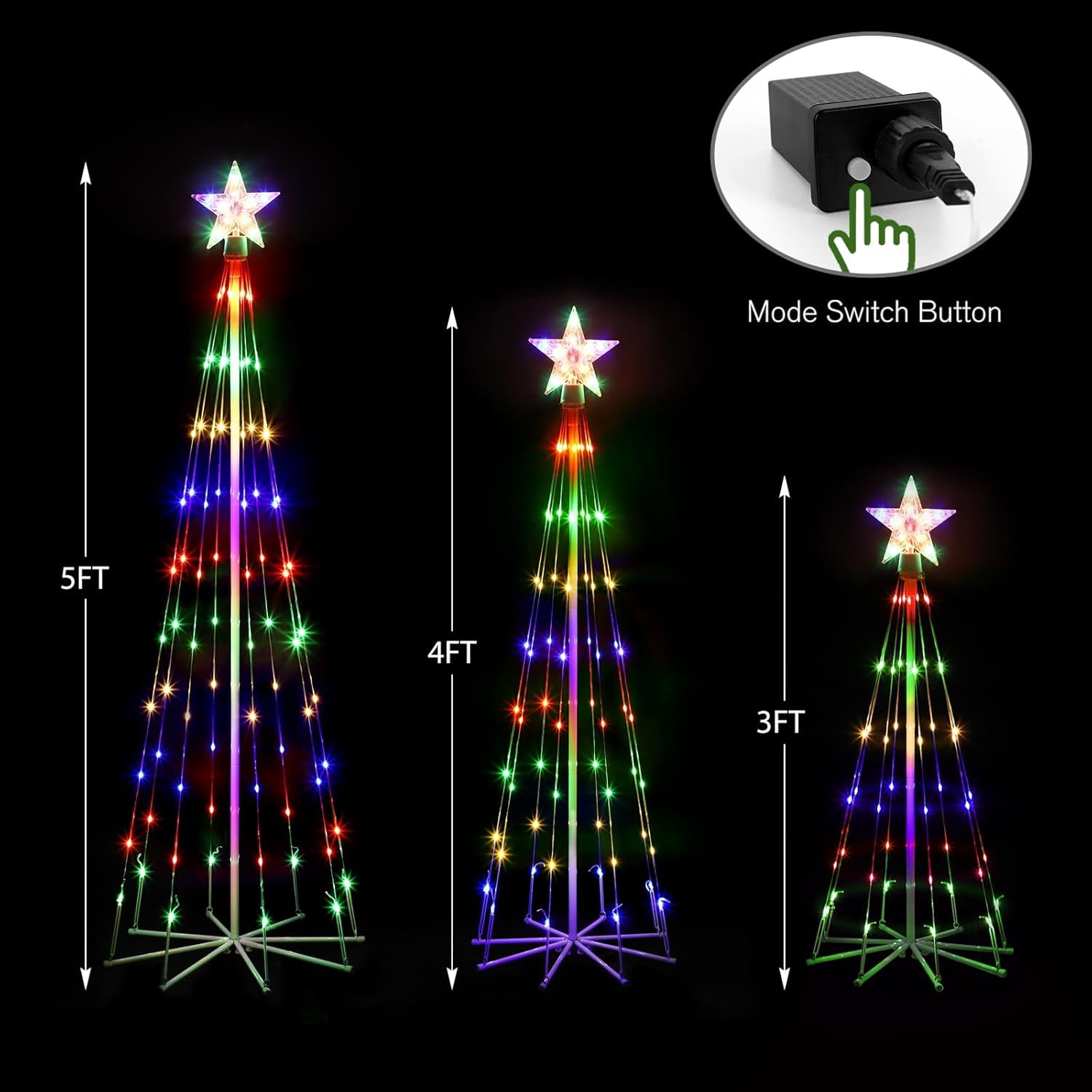 Oumilen- Solar Candy String Lights - Outdoor Decoration- Holiday Christmas & Parties - Waterproof - 10-in-1