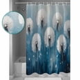 thumbnail image 3 of 60x72 Inch Shower Curtains for Bathroom White Spring Floral Fabric Bath Curtain Decor Blue Modern Oil Painting Pastoral Waterproof Restroom Curtains Shower Set Accessories with 12 Hooks 60 Inch, 3 of 6