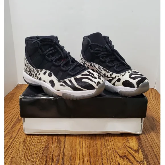 NIKE Air Jordan Retro 11 Basketball Shoes Women's 7.5, Style Animal Instinct