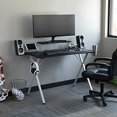 thumbnail image 5 of Essentials ESS-1100-WHT-BLK X-Frame Bureau de Jeu&44; Blanc, 5 of 5