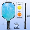 thumbnail image 4 of Pickleball Paddles Set Of 2, Fiberglass Surface, Ice Crystal Print, 4 Balls & Bag, 4 of 5