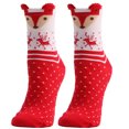 thumbnail image 4 of JeashCHAT Women Cute Christmas Vintage Printing Thicker Socks Long Sock Comfortable Socks, 4 of 4