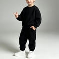 thumbnail image 7 of BXJX Boys Outfit Sets 2 Piece, Long Sleeve Sports Spring Fall Sweatshirt and Jogger Pants Sets Black Size 9-10 T, 7 of 7