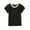 Black, variant on JoyHoop Girls Crew Neck Color Block Basic Summer Casual Short Sleeve T Shirt