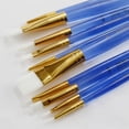 thumbnail image 6 of Artist's Loft White Synthetic Acrylic Round & Flat 10 Piece Brush Combo Necessities, 6 of 6