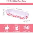 thumbnail image 2 of Topboutique Paper Hot Dog Trays,5.5 Inch Paper Food Trays for Sandwiches and Hamburgers,Rectangular Food Wrapper Holder for to-Go Orders,Takeout,Concessions Stands,200 Pcs,Red, 2 of 6