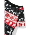 thumbnail image 5 of Christmas Family Pajamas Matching Set Elk Print Long Sleeve Tops and Pants Loungewear Soft Sleepwear, 5 of 8