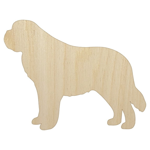 St Bernard Saint Dog Solid Wood Shape Unfinished Piece Cutout Craft DIY Projects - 4.70 Inch Size - 1/8 Inch Thick