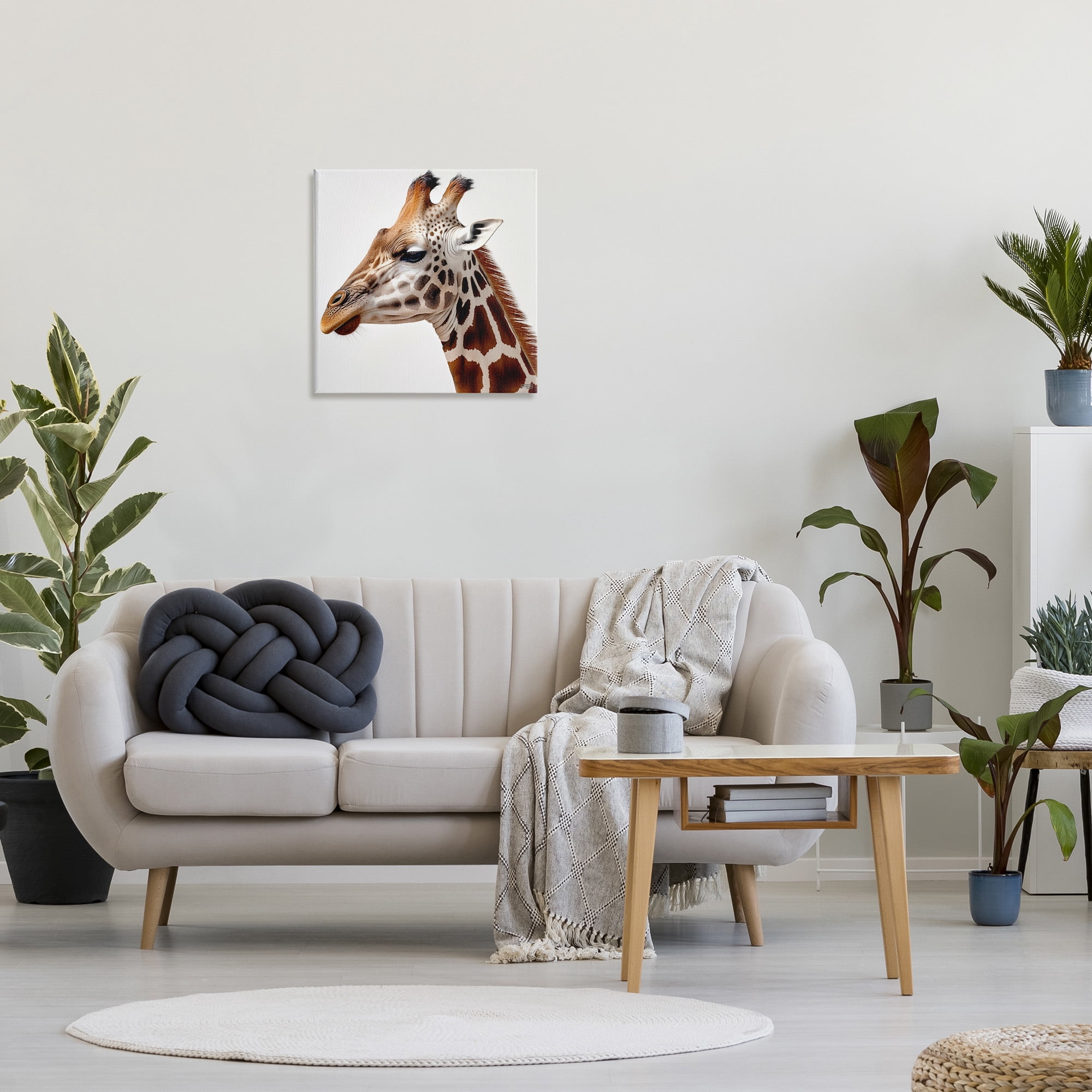Stupell Industries Traditional Giraffe Portrait Animals & Insects Painting Gallery Wrapped Canvas Art Print Wall Art, 24 x 24