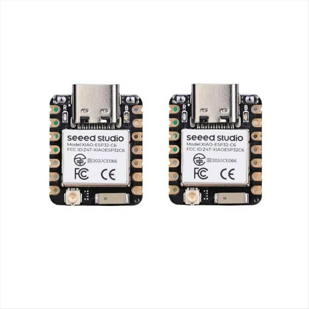 Para XIAO ESP32C6-2,4 GHz WiFi 6, Bluetooth 5.3 para Zigbee Thread (802.15.4), ESP Rain Maker, IoT, 2 Piezas