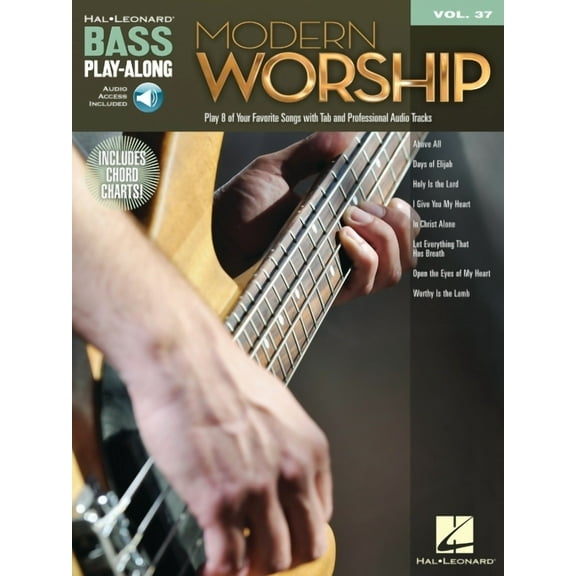 Hal Leonard Bass Play-Along Modern Worship: Bass Play-Along Volume 37 Book/Online Audio, Book 37, (Paperback)