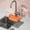 Orange, variant on Faucet Against Spatter Rack, Silicone Countertop Mat, Kitchen Rag Sponge Storage Rack, Drip Catcher, Organized Sink Area, Easy to Clean